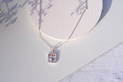 Cross Necklace - IN A PEACE in silver with gemstones