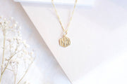 Mental Health Matters Necklace - IN A PEACE - gold with elegant flowers