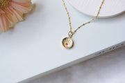 Sun Necklace - IN A PEACE - gold on a book
